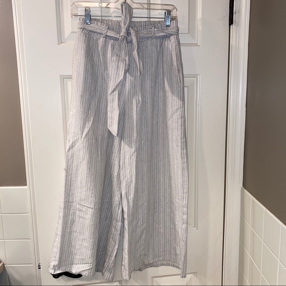 Linen flare pants